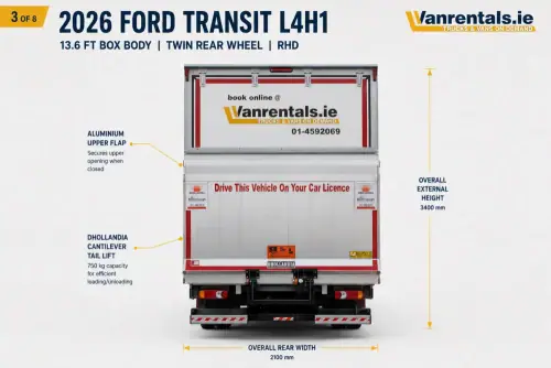Light Hire Truck with 750Kg Tail-lift